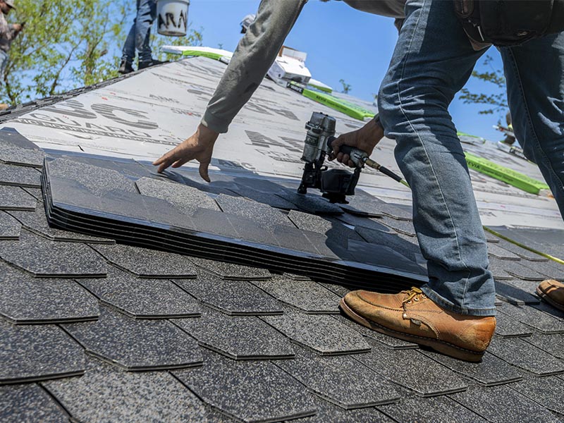 New roof installation